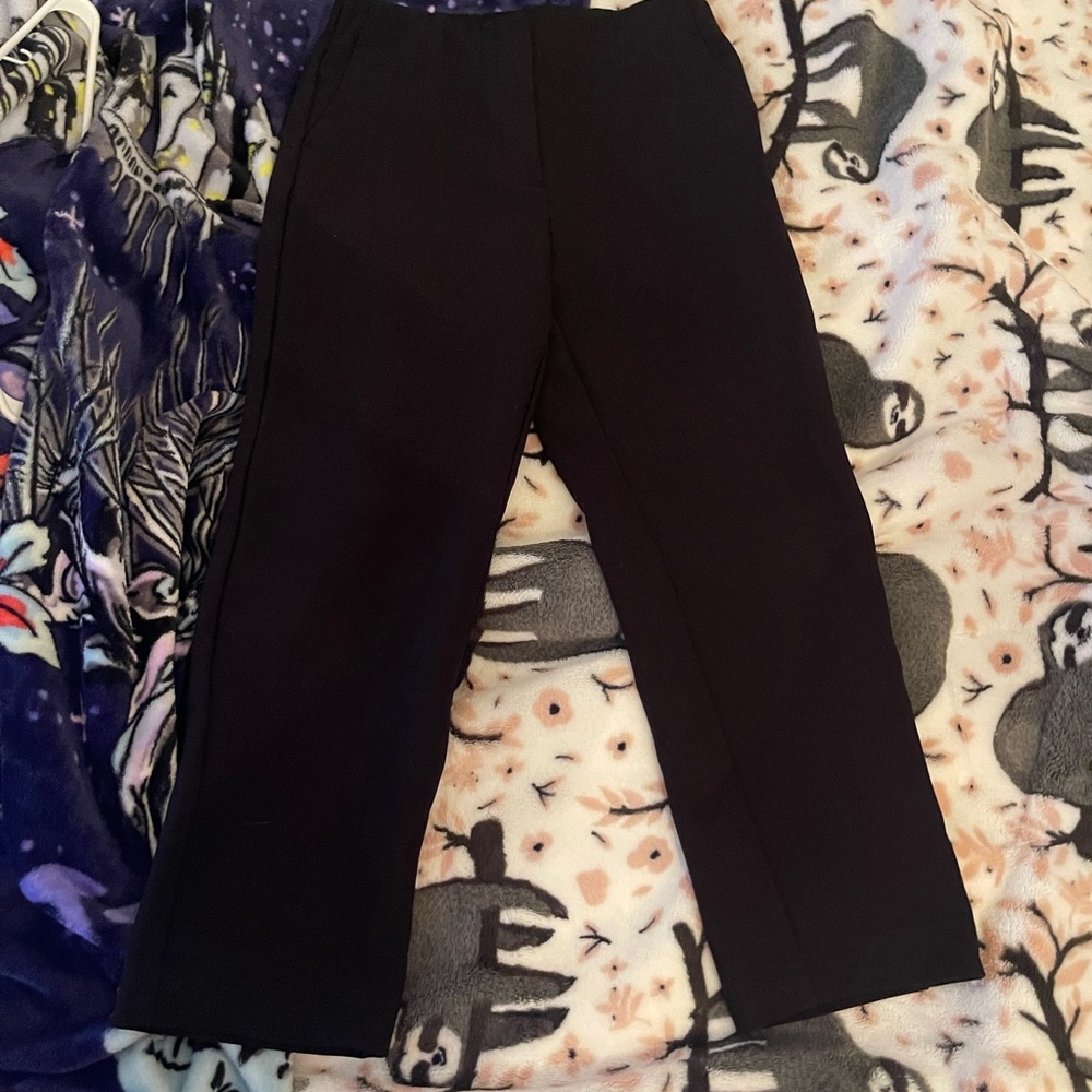 NWT LOFT High Waist Curvy Black Straight Leg Pants